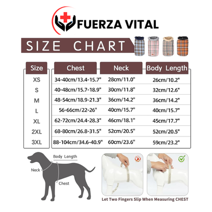 Chaqueta Reversible a Cuadros Impermeable para Mascotas